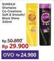 Promo Harga SUNSILK Shampoo Soft Smooth, Black Shine 340 ml - Indomaret