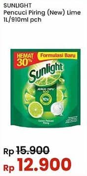 Promo Harga Sunlight Pencuci Piring Jeruk Nipis 100 910 ml - Indomaret