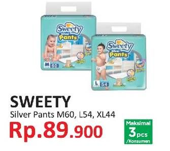 Promo Harga Sweety Silver Pants M60, L54, XL44  - Yogya