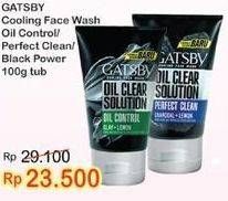 Promo Harga GATSBY Facial Wash Black Power, Oil Control, Perfect Clean 100 gr - Indomaret