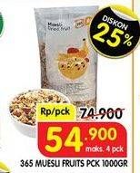 Promo Harga 365 Muesli Buah 1000 gr - Superindo