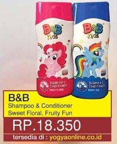 Promo Harga B&B KIDS Shampoo & Conditioner S. Floral, Little Pony Rainbow Dash  - Yogya