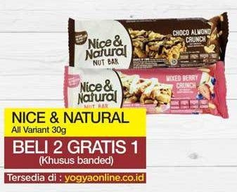 Promo Harga NICE & NATURAL Nut Bar All Variants 30 gr - Yogya
