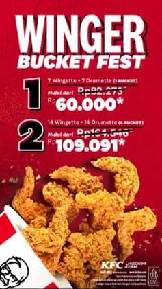 Promo Harga Winger Bucket Fest  - KFC