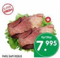 Promo Harga Paru Sapi Rebus per 100 gr - Superindo