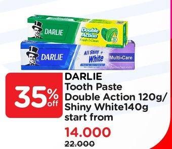 Promo Harga DARLIE Toothpaste Double Action Mint, All Shiny White Multicare 120 gr - Watsons