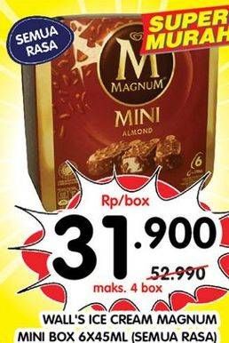 Promo Harga WALLS Magnum Mini All Variants per 6 pcs 45 ml - Superindo