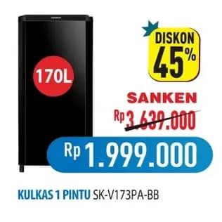Promo Harga Kulkas 1 Pintu SK-V173PA-BB  - Hypermart