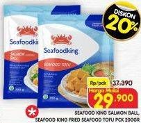 Promo Harga SEAFOOD KING Salmon Ball, Fried Seafood Tofu Pck 200gr  - Superindo