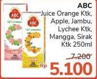 Promo Harga ABC Juice Orange, Apple, Guava, Lychee, Mango, Sirsak 250 ml - Alfamidi