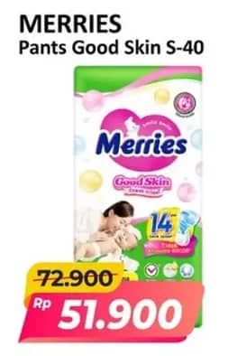 Promo Harga Merries Pants Good Skin S40 40 pcs - Alfamart