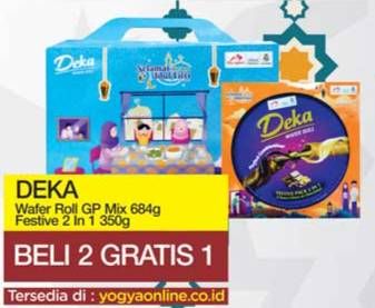 Promo Harga Deka Wafer Roll GP Mix 684g  - Yogya