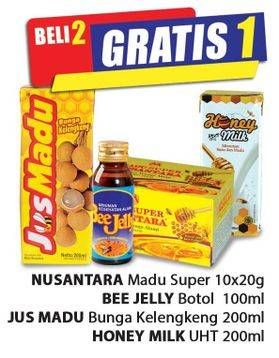 Promo Harga Nusantara Madu Super / Bee Jelly / Jus MAdu / Honey Milk  - Hari Hari