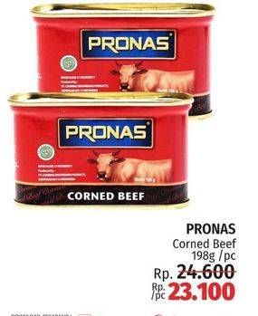 Promo Harga Pronas Corned Beef Regular 198 gr - LotteMart