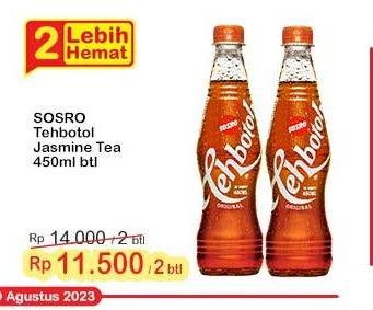 Promo Harga Sosro Teh Botol Original 450 ml - Indomaret