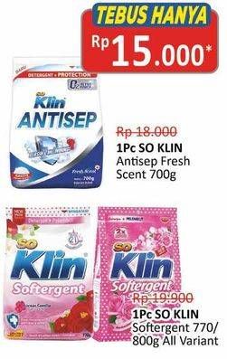 SO KLIN Antisep Fresh Scent 700 g/ SO KLIN Softergent 770 g All Variant