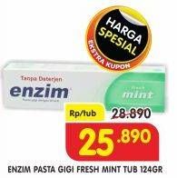 Promo Harga Enzim Pasta Gigi Fresh Mint 124 gr - Superindo