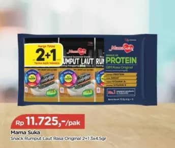 Promo Harga Mamasuka Rumput Laut Panggang Original per 2 bungkus 4 gr - TIP TOP