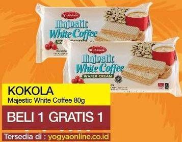 Promo Harga KOKOLA Majestik Wafer Cream White Coffee per 2 pouch 80 gr - Yogya