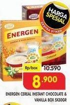 Promo Harga ENERGEN Cereal Instant Chocolate, Vanilla per 5 pcs 30 gr - Superindo