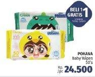 Promo Harga POKANA Baby Wipes 50 pcs - LotteMart