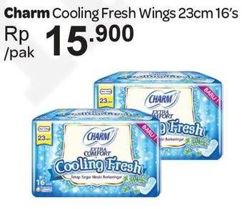 Promo Harga Charm Extra Comfort Cooling Fresh Wing 23cm 16 pcs - Carrefour