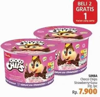 Promo Harga SIMBA Cereal Choco Chips Strawberry 37 gr - LotteMart