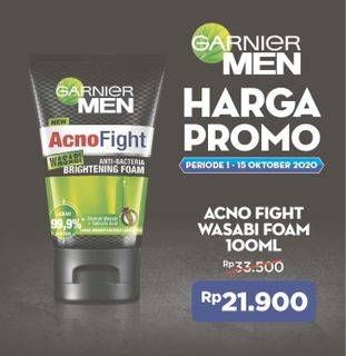 Promo Harga GARNIER MEN Acno Fight Facial Foam Wasabi 100 ml - Alfamidi