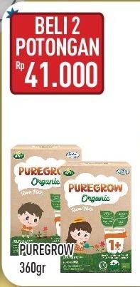Promo Harga ARLA Puregrow Organic 1+ per 2 box 360 gr - Hypermart