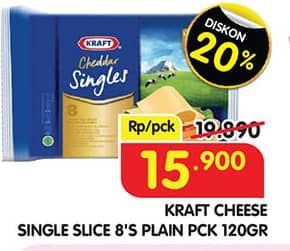 Promo Harga Kraft Singles Cheese 120 gr - Superindo