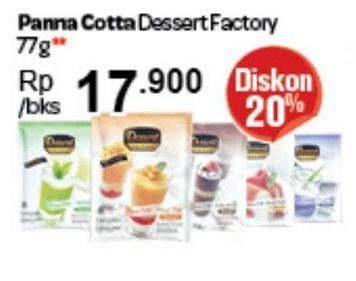Promo Harga DESSERT FACTORY Panna Cotta 77 gr - Carrefour