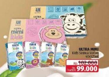 Promo Harga Ultra Mimi Susu UHT All Variants per 40 tpk 125 ml - Lotte Grosir