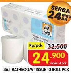 Promo Harga 365 Bathroom Tissue Embossed 10 roll - Superindo