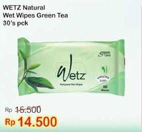 Promo Harga WETZ Tisu Basah Green Tea 30 pcs - Indomaret
