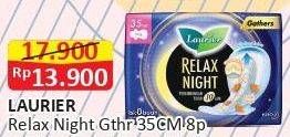 Promo Harga Laurier Relax Night Gathers 35cm 8 pcs - Alfamart