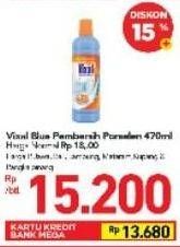 Promo Harga VIXAL Pembersih Porselen Blue Extra Kuat 470 ml - Carrefour