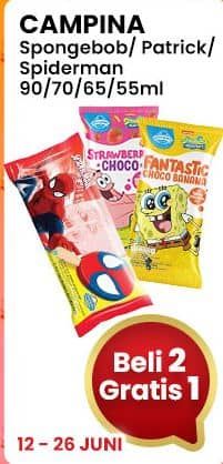 Promo Harga Campina Spongebob/Patrick/Spiderman  - Indomaret