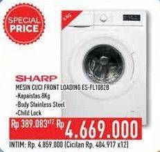 Promo Harga SHARP ES-FL1062B Front Loading Washer  - Hypermart