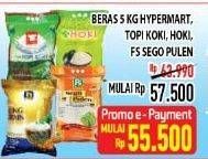 Promo Harga HYPERMART/HOKI/TOPI KOKI/FS Sego Pulen Beras 5kg  - Hypermart