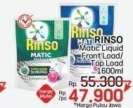 Promo Harga Rinso Detergent Matic Liquid Front Load, Top Load 1600 ml - LotteMart