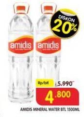 Promo Harga Amidis Air Mineral 1500 ml - Superindo