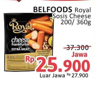 Promo Harga Belfoods Royal Sausages Cheese Frankfurter 200 gr - Alfamidi