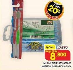 Promo Harga 365 Sikat Gigi/Dental Floss&Pack  - Superindo