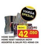 Promo Harga HOME SWEET HOME Keset Motif, 40 X 60 Cm  - Superindo