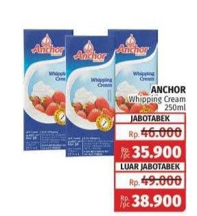 Promo Harga ANCHOR Whipping Cream 250 ml - Lotte Grosir