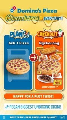 Promo Harga 6 Menus 99K  - Domino Pizza