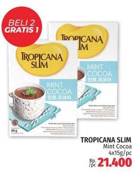Promo Harga Tropicana Slim Mint Cocoa per 4 sachet 15 gr - LotteMart