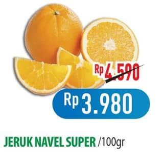 Promo Harga Jeruk Navel Super per 100 gr - Hypermart