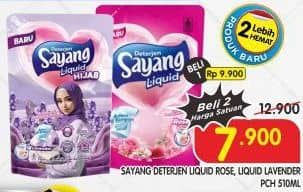 Promo Harga Sayang Liquid Detergent Rose, Lavender 625 ml - Superindo
