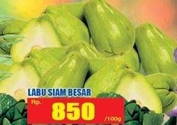 Promo Harga Labu Siam Besar per 100 gr - Hari Hari